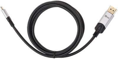 Кабель USB 3.1 Type-C(m)-DisplayPort(m), 1.8м, черный VCOM Premium (CU422MCV-1.8M)