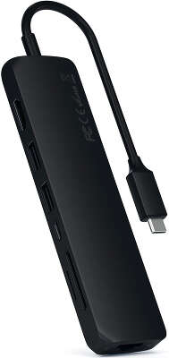 Адаптер Satechi USB-C Slim Multiport with Ethernet Adapter, Black [ST-UCSMA3K]