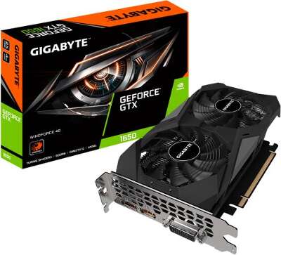 Видеокарта GIGABYTE NVIDIA nVidia GeForce GTX1650 D6 WINDFORCE 4Gb DDR6 PCI-E DVI, HDMI, DP