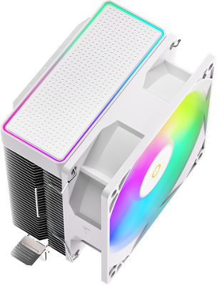 Кулер для процессора Ocypus Gamma A20 WH ARGB, 92mm FARGB FAN, Top FARGB Panel, 2 HEAT PIPES, 3-PIN, 1900 RPM, 21DBA, HYDRO BEARING, LGA115X/1200/1700/18XX, AM4/AM5