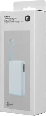 Внешний аккумулятор со встроенным кабелем Xiaomi 67W Power Bank 10000 (Integrated Cable) Ice Blue (BHR08NZGL)