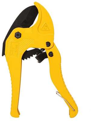 Труборез для пластиковых труб с храповым механизмом Deli DL350042 диаметр реза до 42мм, лезвия из нержавеющей стали с тефлоновым покрытием, аллюминиевый корпус