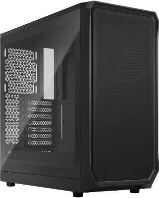 Корпус Fractal Design Focus 2 Black TG Clear Tint, черный, ATX, Без БП (FD-C-FOC2A-01)