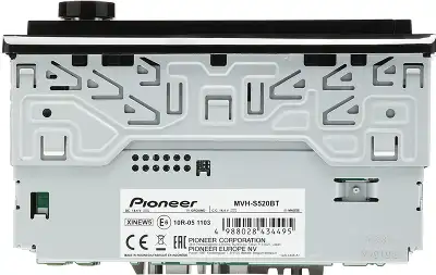 Автомагнитола Pioneer MVH-S520BT 1DIN 4x50Вт AUX DSP 3 RDS