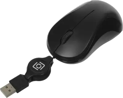Мышь Оклик 115SR черный оптическая 1000dpi USB для ноутбука 3but (492888)