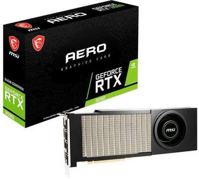 Видеокарта MSI NVIDIA nVidia GeForce RTX 3090 AERO 24G 24Gb DDR6X PCI-E HDMI, 3DP