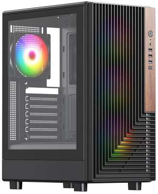 Корпус ACD ACD Citadel 101 ATX, Black, USB3.0*1 + USB2.0*2 + HD AUDIO, 1*12cm H1 argb fan at rear, 3*12cm H1 argb fas at front, TG