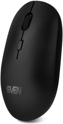 Беспроводная мышь SVEN RX-222W чёрная (BT, 2.4GHz, АКБ, 3+1кл. 1200-1800DPI, кор.)