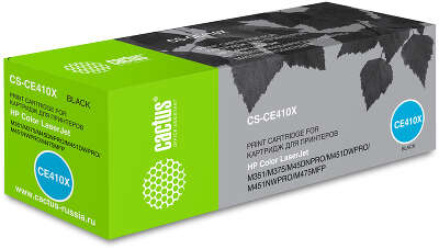 Картридж лазерный Cactus CS-CE410X CE410X черный (4000стр.) для HP CLJ Pro 300/M351/M451/M375/M475