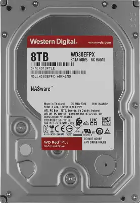 Жесткий диск WD SATA-III 8TB WD80EFPX NAS Red Plus (5640rpm) 256Mb 3.5