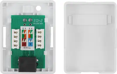 Розетка ITK CS2-1C5EU-12 настен.RJ45 1 кат.5E UTP бел.