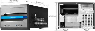 Корпус SilverStone SG12, черный, mATX, Без БП (SST-SG12B)