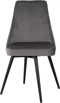 Стул для дома Бюрократ CH-K4_SP с повор.мех. т.серый Holland 18 металл черный на ножках (CH-K4_1/SP/HL18)