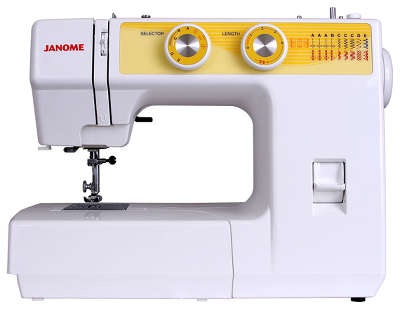Швейная машина Janome JT1108, цвет: белый/желтый
