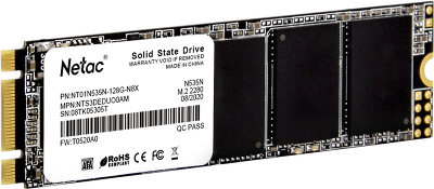 SSD накопитель Netac SSD N535N 128GB M.2 2280 SATAIII 3D NAND, R/W up to 510/440MB/s, TBW 70TB, 3y wty