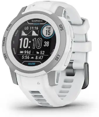Смарт-часы Garmin Instinct 2s Solar 40мм 1.2" AMOLED корп.черный/белый рем.белый (010-02564-03)
