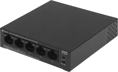 Коммутатор TP-Link LS105LP (L2) 5x100Мбит/с 4PoE 41W неуправляемый