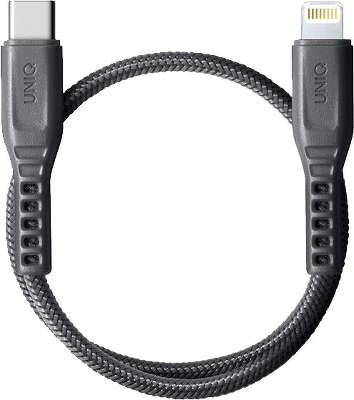 Кабель Uniq Flex USB-C to Lightning, 0.3 м, Grey [FLEX030(CTMFI)-GREY]