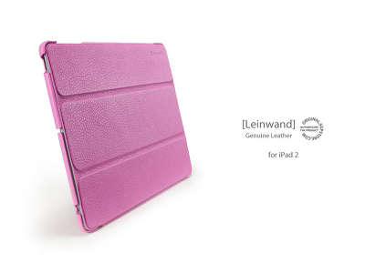 Кожаный чехол SGP Leather Case Leinwand для iPad 2, розовый [SGP07826]