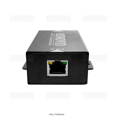 Удлинитель Ethernet+PoE OSNOVO E-PoE/1G PoE удлинитель 10/100/1000M Gigabit Ethernet до 500м. Увеличение расстояния передачи данных + питание на 100м. При каскадном подключении - 2 x E-Poe/1G: до 300м (до 12W), 3 x E-Poe/1G: