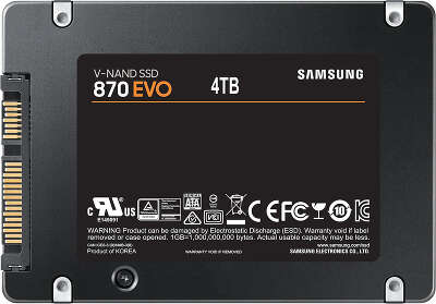 Накопитель SSD Samsung SATA-III 4TB MZ-77E4T0B/EU 870 EVO 2.5"