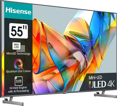 Телевизор 55" Hisense 55U6KQ UHD HDMIx3, USBx2 темно-серый