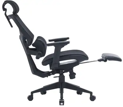 Кресло Cactus CS-CHR-MC01-BK черный сет./экокожа с подголов. крестов. пластик