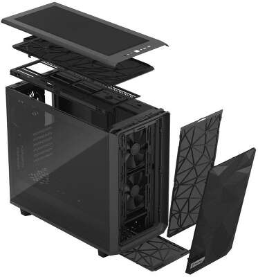 Корпус Fractal Design Meshify 2 Light Tempered Glass, темно-серый, EATX, Без БП (FD-C-MES2A-04)