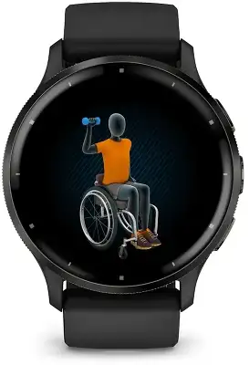 Смарт-часы Garmin Venu 3 35.4мм 1.4" AMOLED корп.черный рем.черный разм.брасл.:135-200мм (010-02784-01)