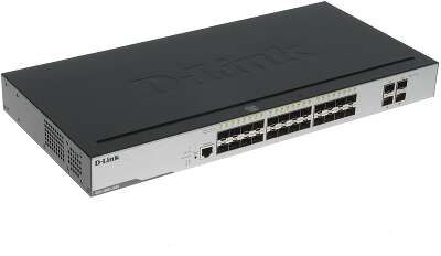 D-Link DGS-3000-28SC/A1A Управляемый L2 стекируемый коммутатор с 20 портами 100/1000Base-X SFP, 4 комбо-портами 100/1000Base-T/SFP и 4 портами 10GBase-X SFP+
