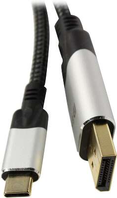 Кабель USB 3.1 Type-C(m)-DisplayPort(m), 1.8м, черный VCOM Premium (CU422MCV-1.8M)