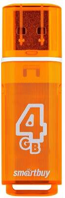 Smartbuy USB Drive 4GB Glossy series Orange (SB4GBGS-Or)