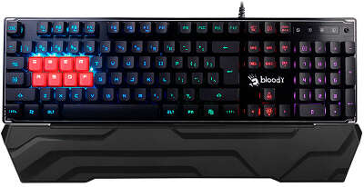 Клавиатура A4Tech Bloody B3370R черный USB Multimedia for gamer LED (подставка для запястий)