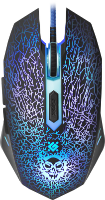 Defender Проводная игровая мышь Shock GM-110L оптика,6кнопок,800-3200dpi