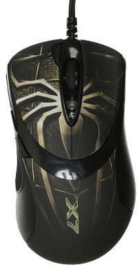 Мышь A4Tech Oscar Editor XL-747H коричневый/рисунок лазерная 3600dpi USB2.0 6but (XL-747H (BROWN SPIDER))
