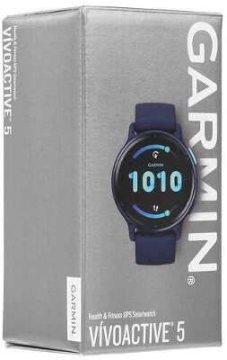 Garmin Vivoactive 5 - Metallic Navy Спортивные часы 010-02862-12 Синие с металлически-синим безелем и силиконовым ремешком