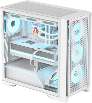 корпус Formula V Line Air Power G8 White, ATX, Dual Front Panels, TYPE-C*1, USB3.0*1