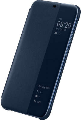 Чехол PU Smart View Flip Cover для Huawei Mate 20 Lite синий