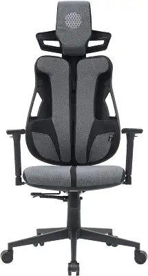 Кресло Cactus CS-CHR-DUO-GYBK серый/черный с подголов. крестов. сталь пластик черный