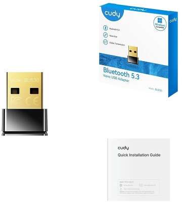 Адаптер беспроводной связи CUDY BU530 Bluetooth 5.3 Nano USB Adapter, Nano Size, USB 2.0, Windows 11/10/8.1/7