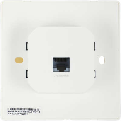 Точка доступа TP-LINK EAP230-Wall, LAN: 2x1 Гбит/с, 802.11a/b/g/n/ac, 2.4 / 5 ГГц, до 1.17 Гбит/с