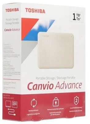 Внешний жесткий диск (HDD) Toshiba 1Tb Canvio Advance, 2.5", USB 3.0, светло-бежевый