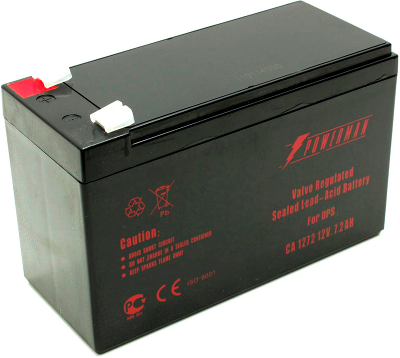 Батарея POWERMAN Battery CA1272, напряжение 12В, емкость 7Ач,макс. ток разряда 105А, макс. ток заряда 2.1А, свинцово-кислотная типа AGM, тип клемм F2, Д/Ш/В 151/65/94, 2.21 кг./ Battery POWERMAN Battery CA1272, voltage 12V, capacity 7Ah, max. discharge cu