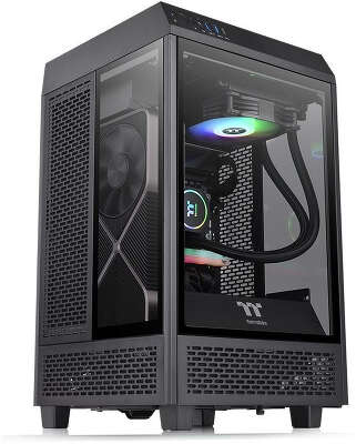 Корпус Thermaltake The Tower 100, черный, mini-ITX, Без БП (CA-1R3-00S1WN-00)