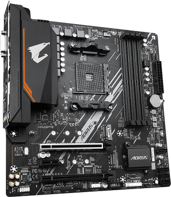 Материнская плата/ MB GIGABYTE AMD B550 sAM4, 4xDDR4(128GB), DVI-D/HDMI 2.1, 1xPCIe 4.0x16, 1xPCIe 3.0x16, 1xPCIe 3.0, 1xLAN, 4xSATA 6Gb/s, 2xM.2, 4xUSB 3.2, 4xUSB 2.0, 1xPS/2, mATX