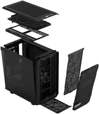 Корпус Fractal Design Meshify 2 Mini Black TG Dark Tint, черный, mATX, Без БП (FD-C-MES2M-01)