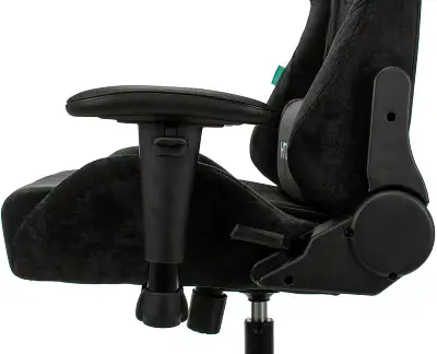 Кресло игровое Zombie VIKING KNIGHT Fabric черный Light-20 с подголов. крестов. металл