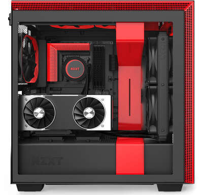 Корпус NZXT H710i Black/red, черный, ATX, Без БП (CA-H710I-BR)