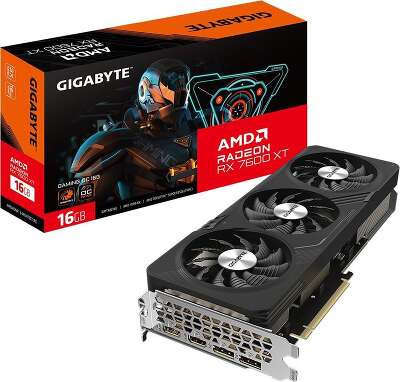 Видеокарта GIGABYTE AMD Radeon RX 7600XT GV-R76XTGAMING OC-16GD 16Gb DDR6 PCI-E HDMI, 3DP