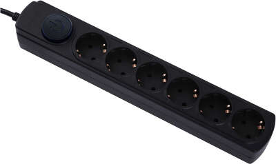 Сетевой фильтр Ippon BK-6-EU-5-16-B, 6-розеток, 5 м, черный